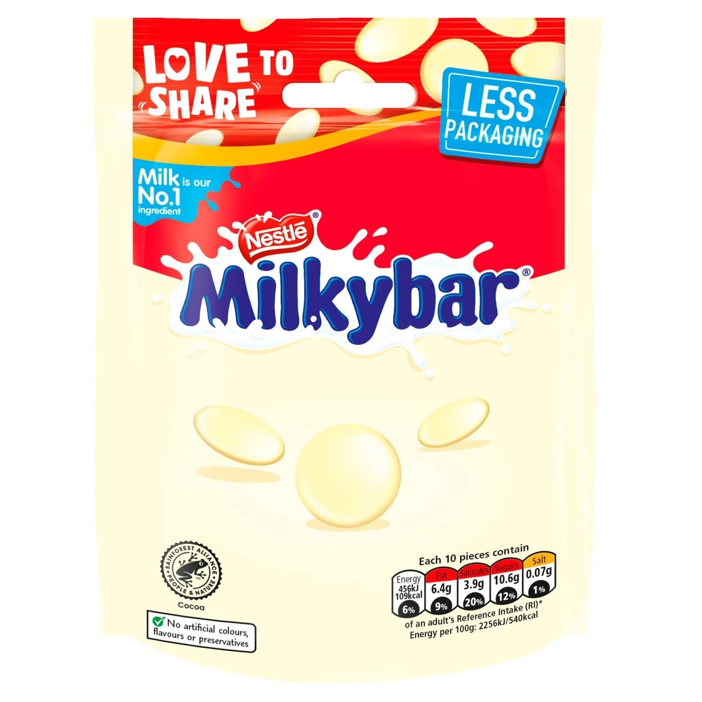 Nestle Milkybar Giant Buttons Sharing Pouch 94g