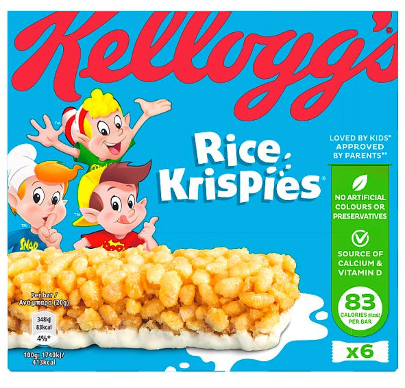 Kellogg's Kelloggs Rice Krispies Bar 6pk